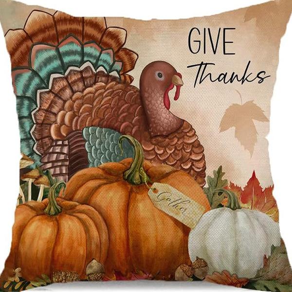 Harvest Autumn New Maple Leaf Pumpkin Pillow Case Home Bedroom Sofa Printed Cushion