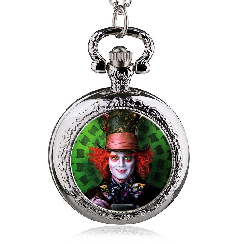 

Fashion Design Movie Alice Rabbit Pocket Watch Women Children Pendant Necklace Watches Gift белый