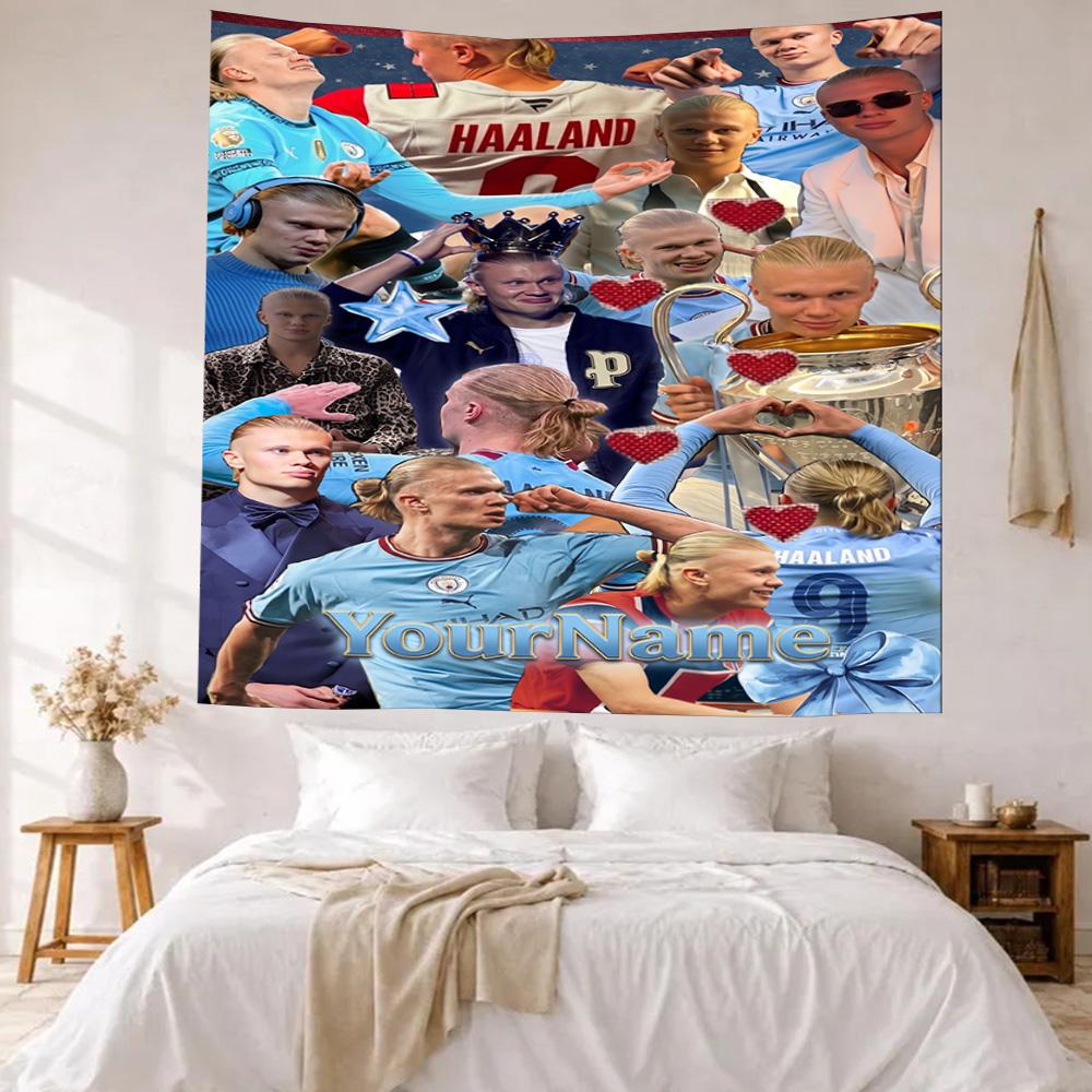 Haaland Custom Your Name Wall Decor Tapestry Art For Pet Memorial Birthdaywedding Party Backdrop Family Gift