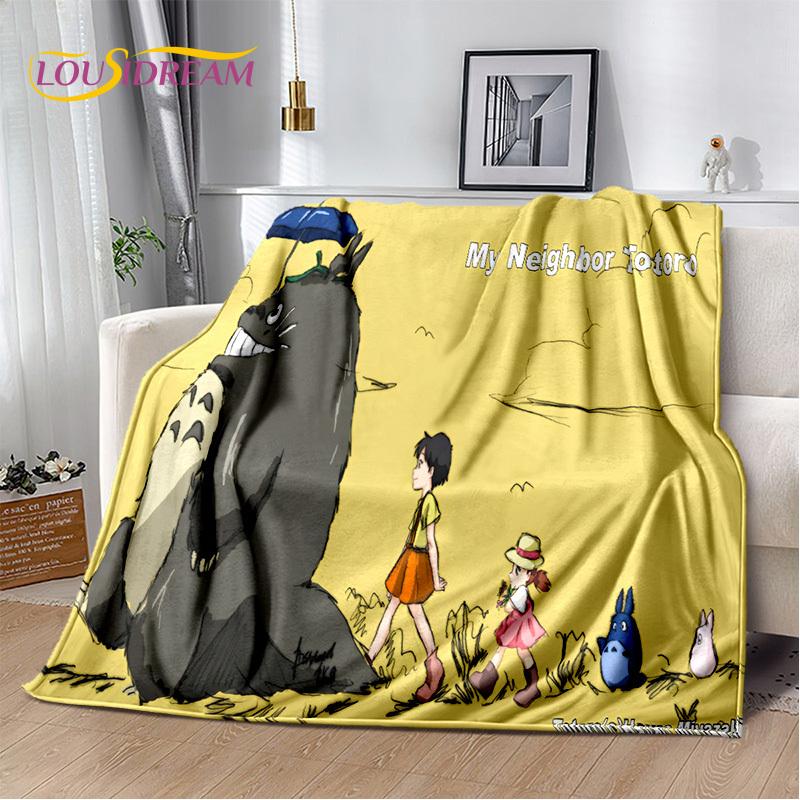 3D Japan Anime T0T0R0 Cartoon Soft Blanket,Soft Throw Blanket for Home Bedroom Bed Sofa Picnic Travel Cover Child Gift