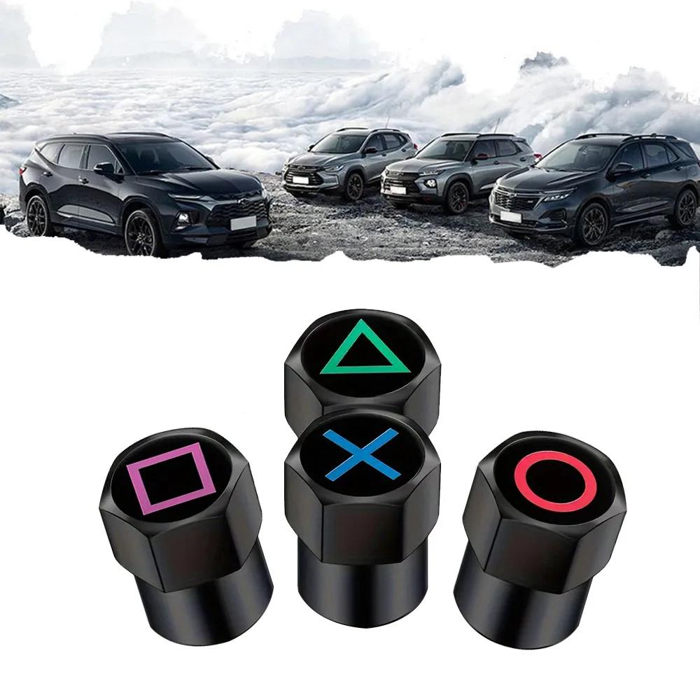 4Pcs Car Game Design Valve Cap Accessories Wheel Tire Valve Tyre Air for Auto Truck Bicycle Universal Decoration Accessories