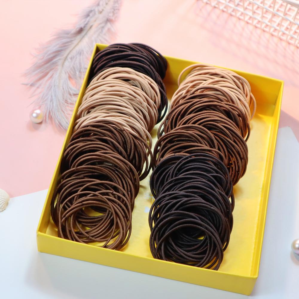 50/100PCS Nylon Elastic Hair Tie 5CM Rubber Band for Women Men Thin Hairbands Ponytail Holder Hair Accessories