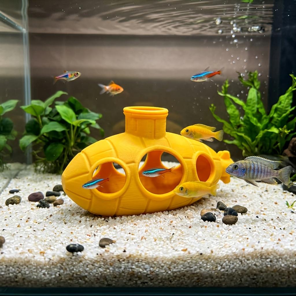 Ein U-Boot-förmiges Ornament, Geeignet für die Aquariendekoration, Dient als Versteck für kleine Fische,Tolles Geschenk für Freunde