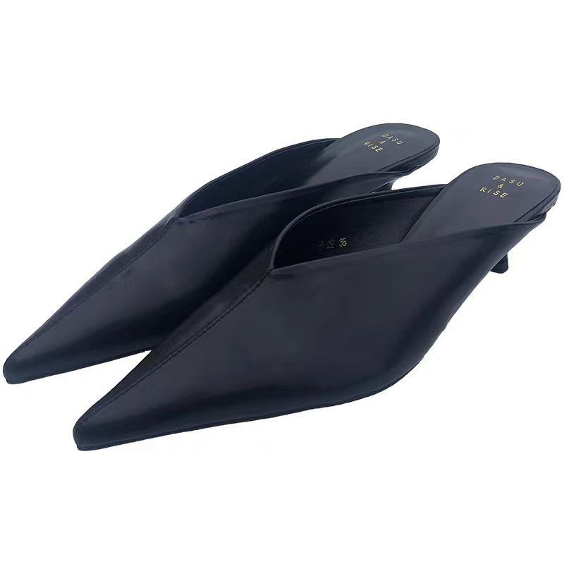 Fashion Pointed Toe Women Heeled Shoes Spring Fashion Mules Shoes Elegant Woman Sandals 2025 Brand Pumps Slingback Casual Mujer Zapatos