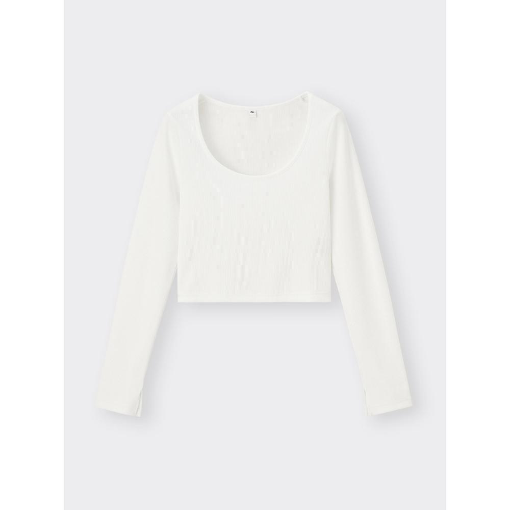 

Gu By Uniqlo Rib Cropped T Long Sleeve +os Us Version 09 BLACK/XS