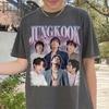 2026 Summer Fashion Tee Jungkook BTS Shirt Kpop Idol Tee Vintage Style Fan Shirt, Jungkook Merch Gift for ARMY, Kpop Fan Idol Concert Music Shirt