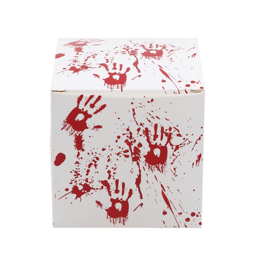 6pcs Festive Candy Snack Carton Environmentally Party Supplies Halloween Candy Boxes with Blood Hand Design for Kids Trick or Treat Party Favor