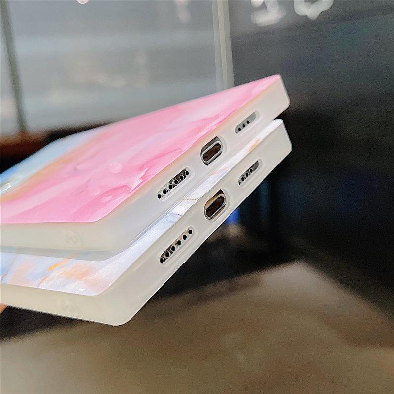 Gradient Marble Texture Phone Case For Iphone 12 11 13 Pro Max Xr Xs Max X 7 8 Plus 12 Pro 11 Shockproof Hard Bumper Back Cover