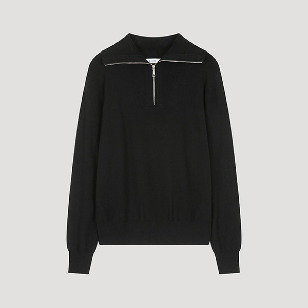 

She S miSS Wide Collar Half Zip Up Knit SSkpoo32120 Bk blacks/55