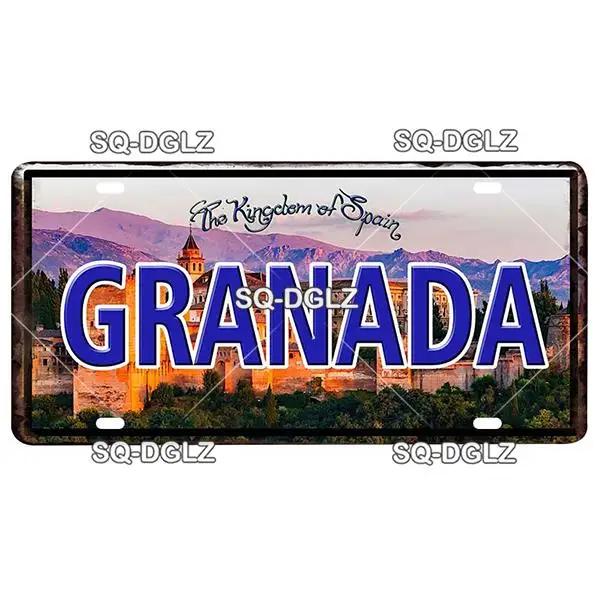 Europe City Plate Metal Sign - Vintage Tin Wall Decor for Bar