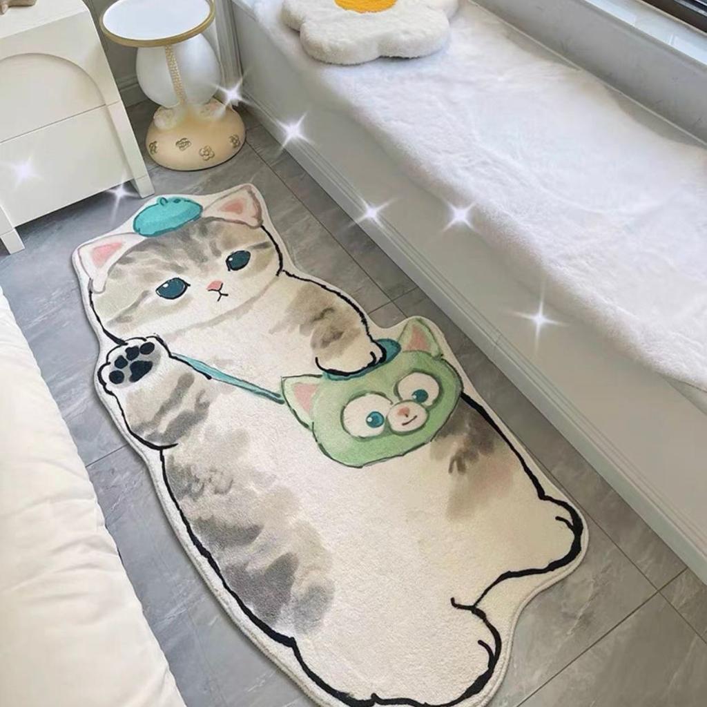 Cartoon Imitation Kaschmir Teppich Schlafzimmer Kinderzimmer Ins Wind Bettdecke Sonderform Balkon Erker Verdickte Tatami Bodenmatte