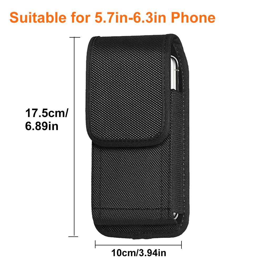 1pcs Tactical Cell Phone Pouch Holster with Free D Shaped Buckle Protable Wallet Card Waist Pack Outdoor Sports  Nylon Carrying Case