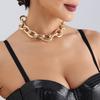 Grenzüberschreitender Schmuck, Einfacher Punk-Stil Übertriebene Dicke Kette Halskette, Personalisierte Straßenauktion Aluminiumkette Trend Halskette Damen