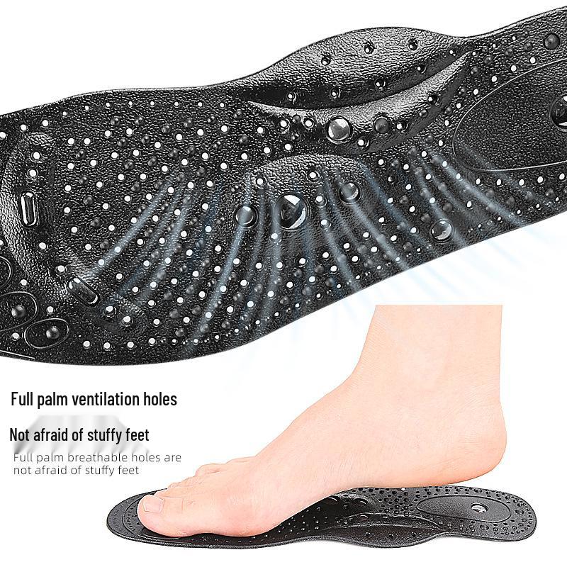 Unisex Arch Support Magnetic Therapy Insoles with 8 Magnets – Breathable Massage Walking Pads
