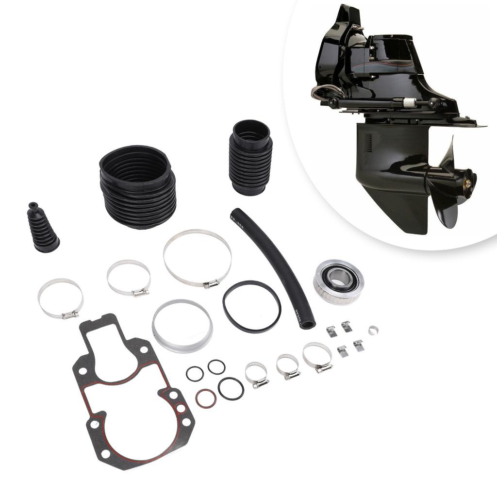 Transom Bellows Repair Kit Exhaust Shift Cable Bellow Gimbal Bearing 3/4in Water Intake Hose 30 8030