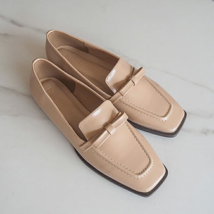 Vivian Rain Stylish Ribbon Size M Women's Shoes, Loafers, V2690AL, Beige, (23.0-23.5)