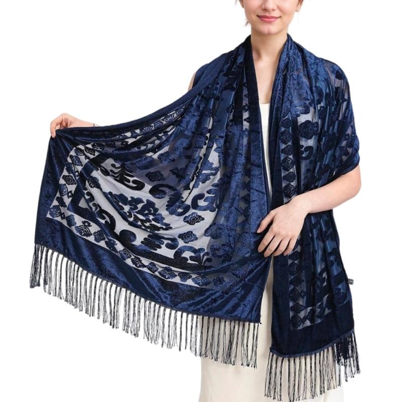 

Elegant Women Shawl Shoulder Wrap for Evening Dress Traditional Ethic Style Scarf for Wedding Guests or Bridesmaids