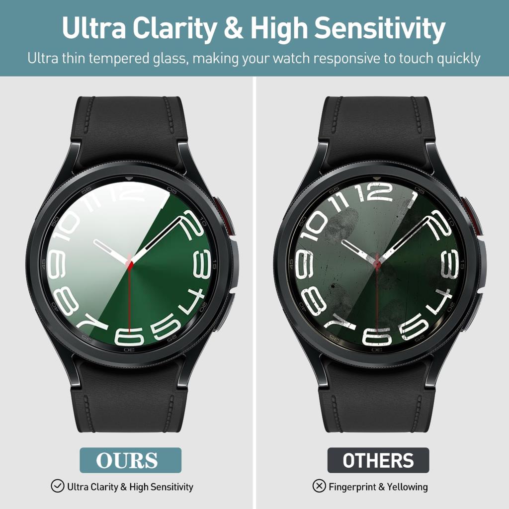 Tempered Glass For Samsung Galaxy Watch 6 40mm 44mm Accessories HD Clear Hydraulic Film Screen Protector Watch 6 Classic 43/47mm