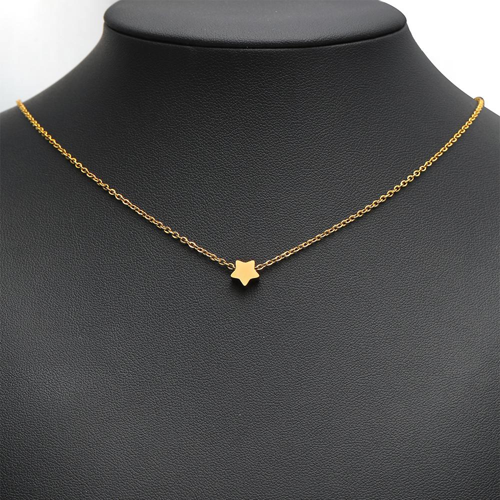 5Pcs 8mm Stainless Steel Star Beads Gold Color Spacer Beads for DIY Jewelry Making Handicrafted Bracelet Necklace Findings