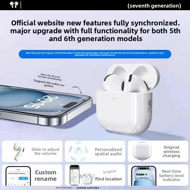 QUEED Bluetooth Headphones 7th Generation Noise-cancelling Wireless Headphones for Sports and Games, Wireless Bluetooth Headphones