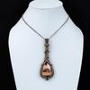 Unique Red River Jasper Gemstone Pure Copper Wire Wrapped Handmade Pendant Jewelry