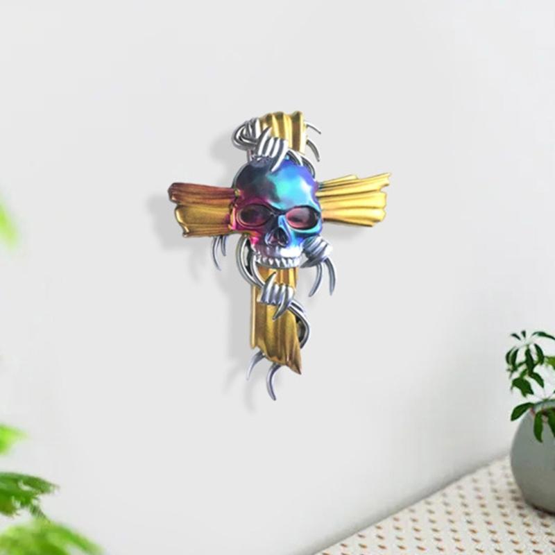 Rose Skull Crossed Mold Valentines Semi-stereoscopic Silicone Molds Epoxy Casting Mould for Wall Hanging Decor DIY Craft