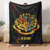 Custom Name Hogwarts Crest blanket for Couch & Bed, Plush Cozy Fuzzy Blanket Super Soft & Warm Blankets for Fall and Winter. 090893