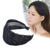 Flower Lace Mesh Hair Band Wide Side Hair Hoop Headbands For Women Lace Headwear Wide Headband Girls