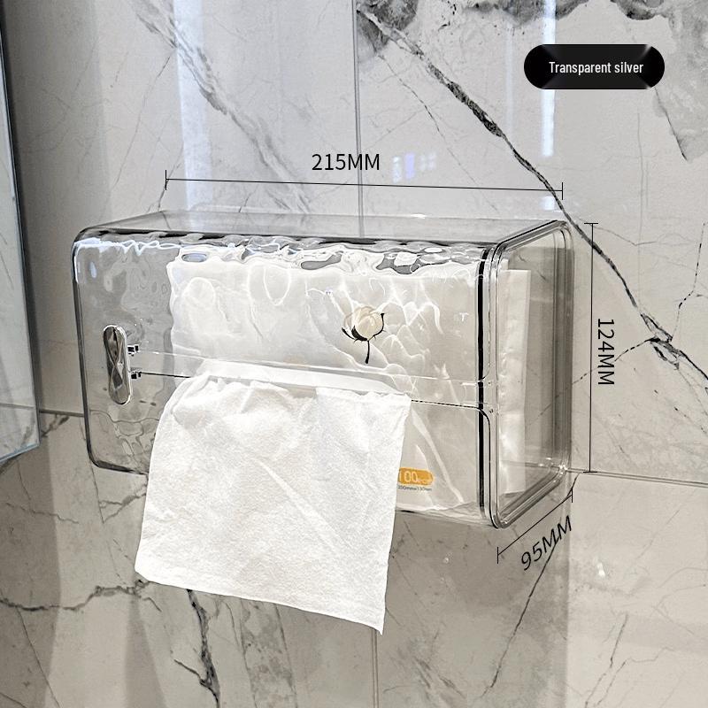 OEING Wall-Mounted Waterproof Bathroom Tissue Box
