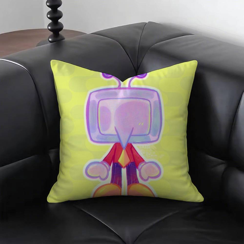 Cartoon Game Deltarune Tenna Meme Pillow Case Fashion Square Pillowcase Bedroom Sofa Room Ins Decoration Leisure