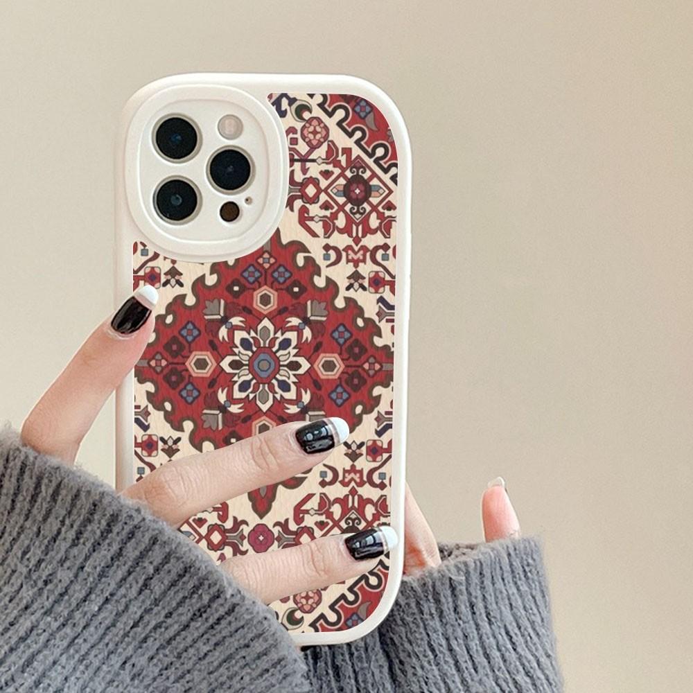 Persian Carpet Floral Art Phone Case Hard Leather For IPhone 16 15 14 13 12 Mini 11 14 Pro Max Xs X Xr 7 8 Plus Fundas