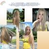 Blonde Wig for Women Long Straight Blonde Brown Wig Asian American Lace Front Synthetic  Wig for Daily Use Cosplay Ombre  Peluca