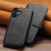 SUTENI Q-05 For iPhone 16 Wallet Case 2 in 1 Detachable Leather Flip Phone Cover with Stand