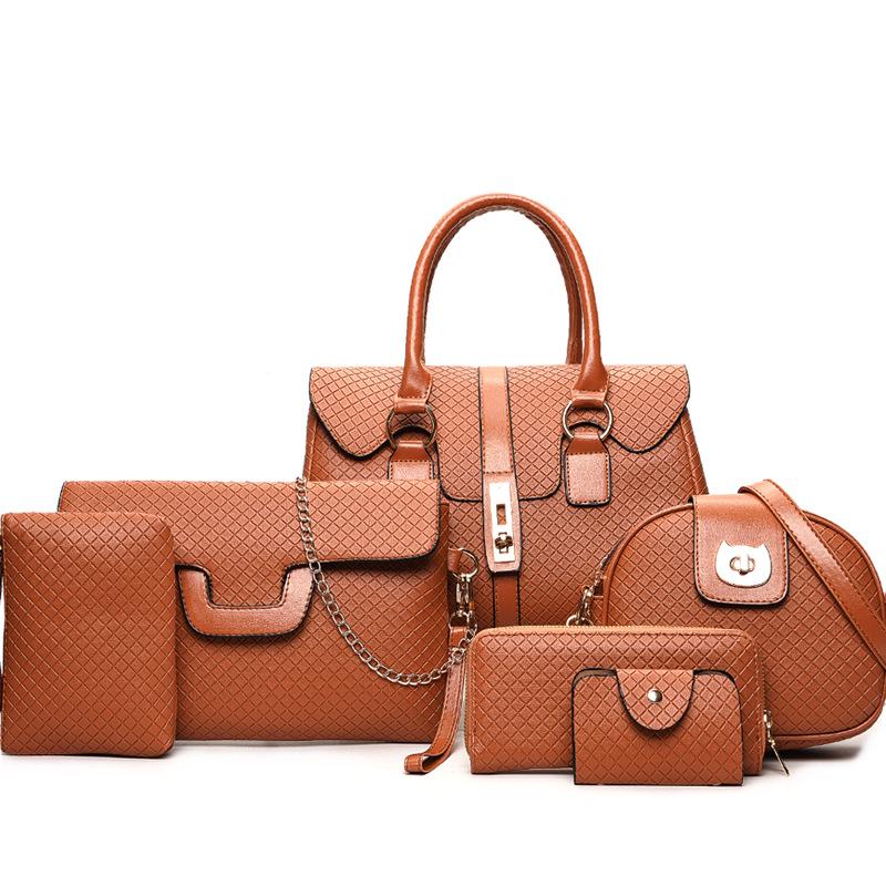 

One-shoulder Crossbody Handbag Six-piece Set Embossed Women s Bag