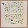 Nature Themed Stickers 6 Sheets/Set Natural Flower Scrapbook Stickers, Waterproof PVC Floral Plants Decals, Botanical Art Transparent Decorative