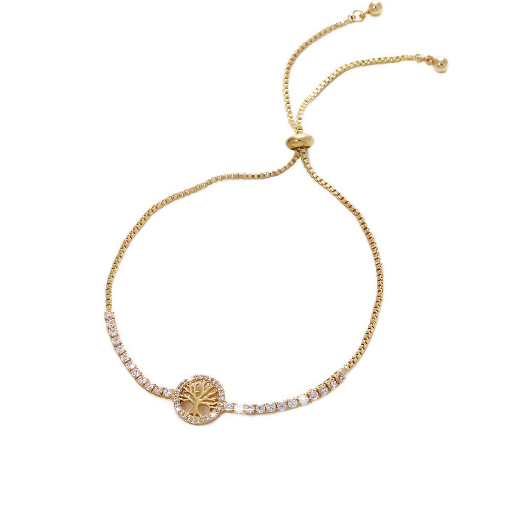 Stylish Adjustable Luxury Zircon Tree of Life Bracelet for Women