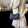 Blue Bow Underarm Bag Korean Women's Handbag Fashion Denim Shoulder Bag  Commuting