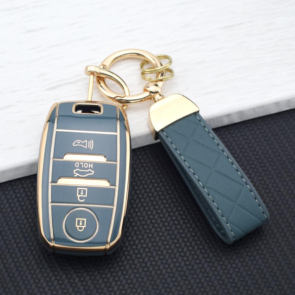 Soft Car Key Case Cover for KIA Sportage Cerato Optima K2 K3 K4 K5 RIO Picanto Soul Sorento Sedona 3/4 Buttons Car Key Shell Bag