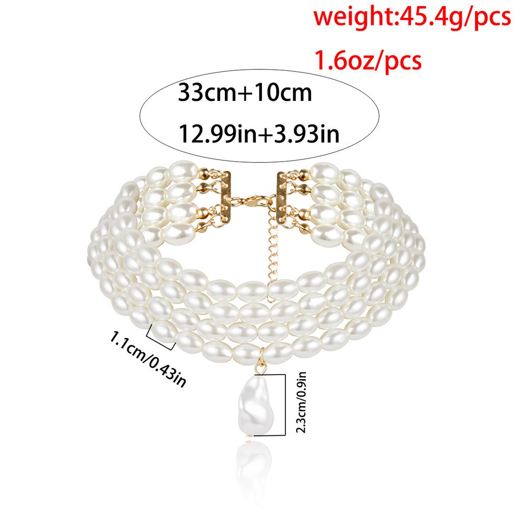 Elegant Irregular Imitation Zircon Choker Necklace Women Bride Multilayer Clavicle Chain Aesthetic Neck Zircon Wed Accessories