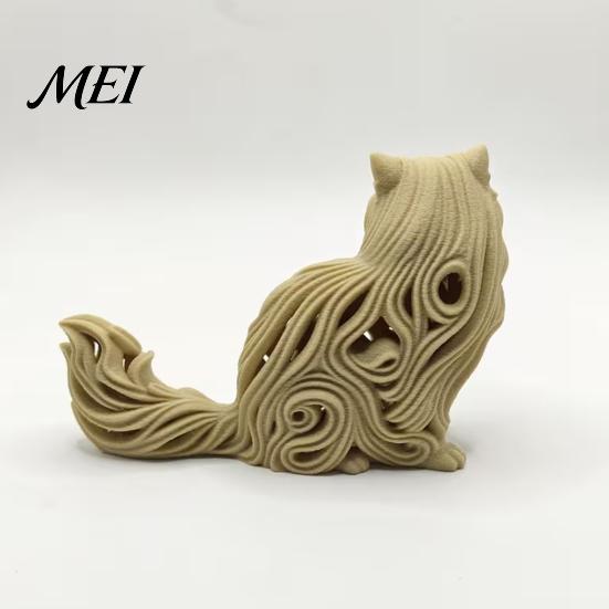Artistic Persian Cat Statue 3D Printed Ornament, Hollow Animal Figurine Delicate Texture Design, Decor Compact Desktop Decor, Creative Gift