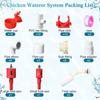 Full Chicken Watering System With 16 Cups Stable Construction And Easy Assembly For Poultry
