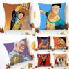 L-Invincible Cushion Cover Washable Linen Pillowcase Soft For Sofa Bed Cozy Home Room Decor