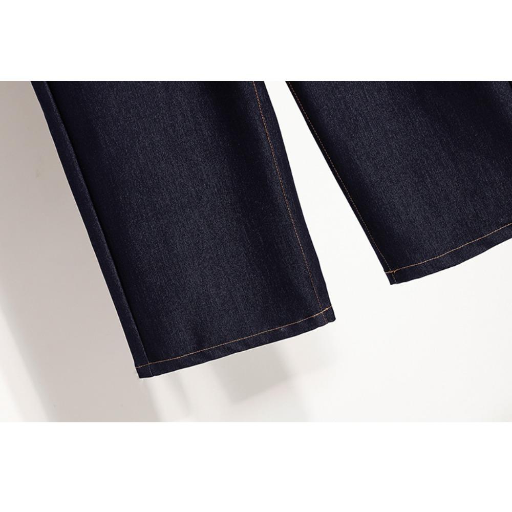 DIMANAF 2025 Autumn Denim Plus Size Women Jeans Pants Elastic Basic Blue High Waist Trousers Oversize New Pants 5XL