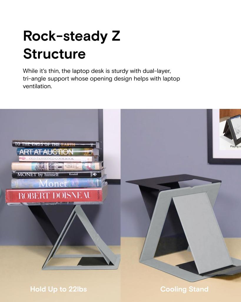 MOFT Z Laptop Angle Switchable in 3 Standing MacBook Weight Red Compatible with up to 17 inches [Advanced Design] Stand, 4-level Adjustment, Seconds,