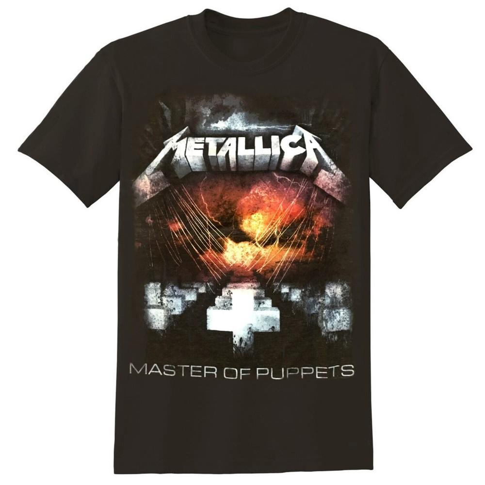 METALLICA cd lgo MASTER OF PUPPETS JUMBO Official SHIRT Grey SMALL New OOP Unisex T-Shirt