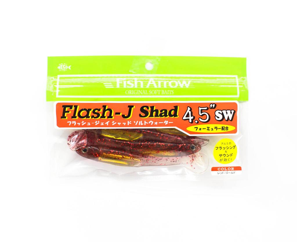Fish Arrow Soft Lure Flash J Shad SW 4.5 Inch 4 Piece per pack #116 (1513)