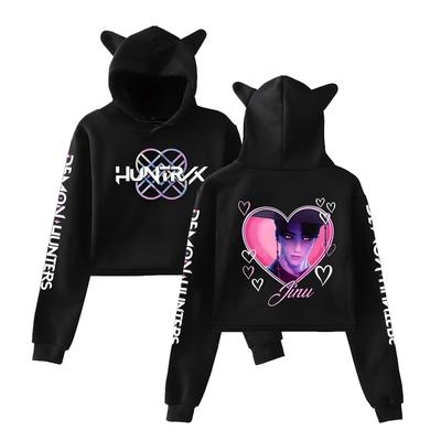 Anime Kpop Dämonenjäger Saja Boy Crop Tops Damen Sweatshirt Langarm Mädchen Mode Sweatshirts Geschenk