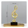 Music Note Figurine Dark Foundation Ornament Lustrous Look Tabletop for Desktop,