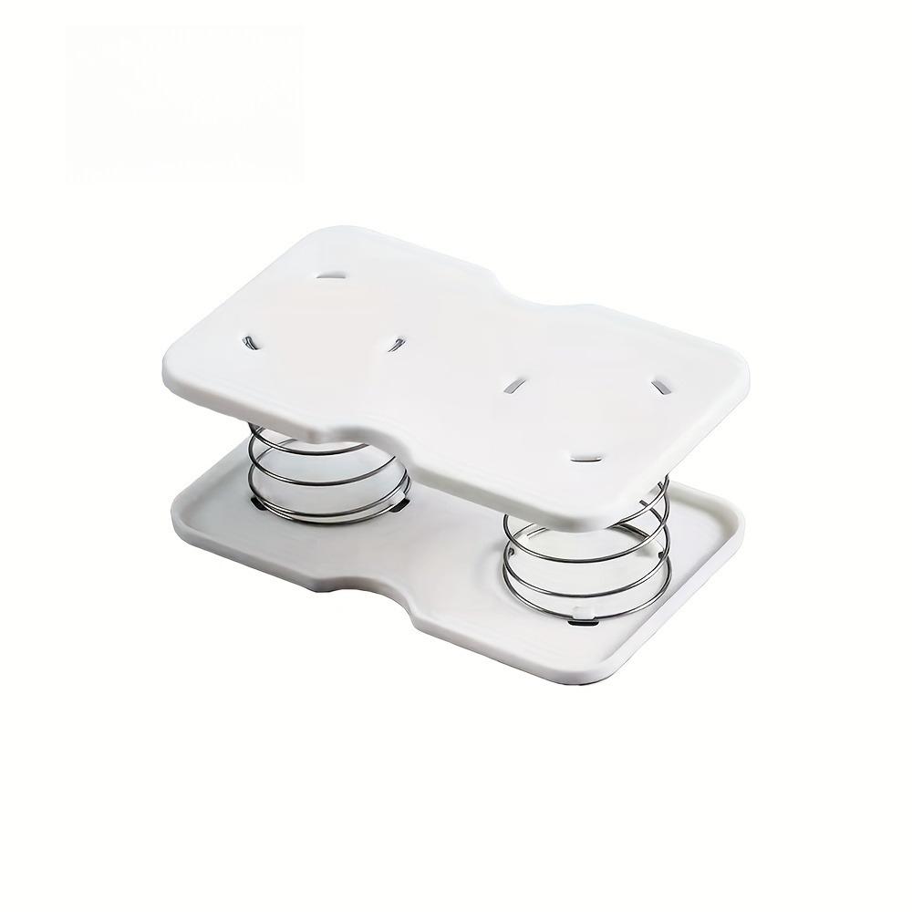 [Spring-Loaded] Automatic Lift Tissue Box Holder | Plastic | Spring-Loaded | for Office, Home, Kitchen, Toilet, Car Us белый