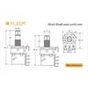 FLEOR 2PCS Push Pull Potentiometers Short Shaft Guitar Pots 500K /250K for Electric Guitar Bass